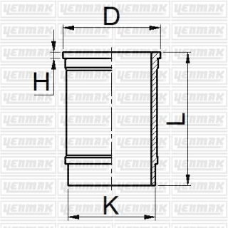MOTOR GÖMLEĞİ 404-504 L BENZİN 84.00 STD resmi