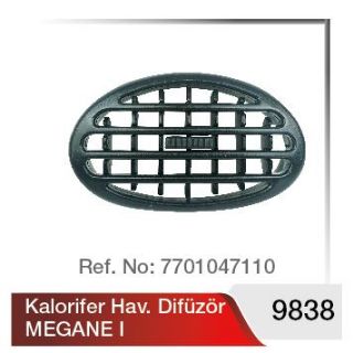 KALORİFER HAVA DİFRİZÖRÜ MEGANE I resmi