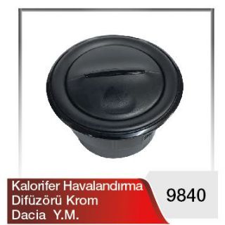 KALORİFER HAVA DİFRİZÖRÜ SİYAH DACİA SYMBOL resmi