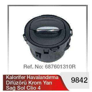 KALORİFER HAVA DİFRİZÖRÜ YAN KROM CLİO IV resmi