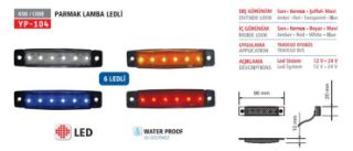 PARMAK LAMBA 6 LEDLİ KIRMIZI 24V resmi
