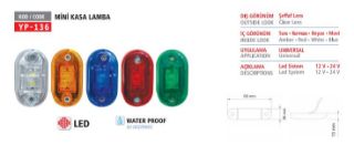 MINI KASA LAMBA LEDLİ MAVI 12/24V resmi