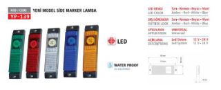 SIDE MARKER YENI MODEL LEDLİ MAVI 12/24V resmi