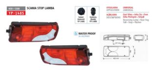 STOP LAMBASI SCANIA TİP ÜNİVERSAL SOL KABLOLU resmi