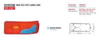 STOP LAMBASI CAMI MAN TGA TİP ÜNİVERSAL SOL resmi