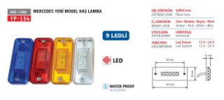 KAS LAMBA Y.M. MERCEDES TİP BEYAZ LEDLI resmi