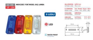 KAS LAMBA Y.M. MERCEDES TİP KIRMIZI LEDLI resmi