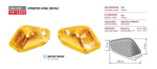 DIS DİKİZ AYNA SİNYALİ SAĞ SARI SPRINTER 906 06>16 CRAFTER 06>16 resmi