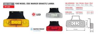 SIDE MARKER LAMBA YENI TİP LEDLİ MAVI BRAKETLI 12/24V resmi