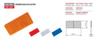 UNIVERSAL REFLEKTOR DIKDORTGEN SARI resmi