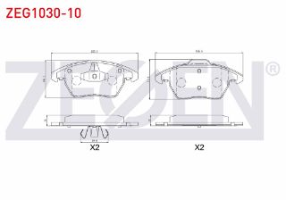 FREN BALATA ÖN PEUGEOT 307 (3A/C) 2.0İ 2000-2007 / 307 (3A/C) 2.0 HDI 2000-2007 / 207 (WA,WC) 1.4 HDI 2006-2012 / CITROEN C4 (LC) 2.0 2004-2009 resmi