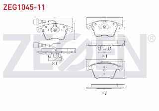 FREN BALATA ÖN FISLI VOLKSWAGEN TRANSPORTER V 1.9 TDI 2003-2011 / TRANSPORTER V 2.5 TDI 2003-2011 / TRANSPORTER VI 2.0 TDI 2009- / TRANSPORTER VI 2.0 TDI BITDI 2009- resmi