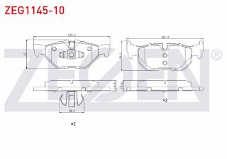 FREN BALATA ARKA İKAZLI BMW 3 SERISI (E90) 320 D 2005-2011/ 316 İ 2005-2011/ 320 İ 2005-2011/ 318 D 2005-2011/ 1 SERISI (E81) 116 İ 2004-2012/ 118 İ 2004-2012/ 120 İ 2004-2012/ X1 (E84) 1.6İ 2011- resmi