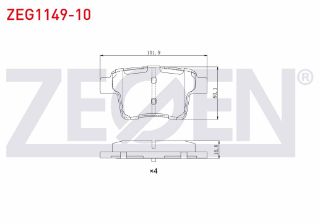 FREN BALATA ARKA FORD MONDEO III 2.0İ 16V 2000-2007 / MONDEO III 2.2 TDCI 2000-2007 / MONDEO III 2.0 TDCI 2000-2007 / JAGUAR X-TYPE 2.0İ 2001-2009 / X-TYPE 2.0 D 2006-2009 / X-TYPE 2.5İ 2001-2009 resmi