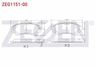 FREN BALATA ÖN İKAZLI FORD RANGER 2.5 TDCI 4X4 2002-2006 / RANGER 2.2 TDCI 2002-2006 / RANGER 3.0 TDCI 2002-2006 / RANGER 3.2 TDCI 2002-2006 / MAZDA B SERISI (UN) 2.5 D 1998-2006 resmi