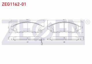 FREN BALATA ÖN İKAZLI TEL DELIKLI NİSSAN NAVARA (D40) 2.5 DCI 4WD 2005-2015 / NİSSAN PATHFİNDER (R51) 2.5 DCI 2005- resmi