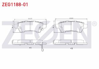 FREN BALATA ARKA İKAZLI NİSSAN PATHFİNDER (R51) 2.5 DCI 4WD 2005- / NİSSAN NAVARA (D40) 2.5 DCI 2005-2015 resmi