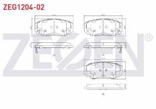 FREN BALATA ÖN İKAZLI HYUNDAİ SONATA V 3.3İ V6 2005-2010 / HYUNDAİ GRANDEUR 3.3İ 2005-/ HYUNDAİ GRANDEUR 2.2 CRDI 2005- / HYUNDAİ SONATA V 2.4İ 2005-2010 resmi