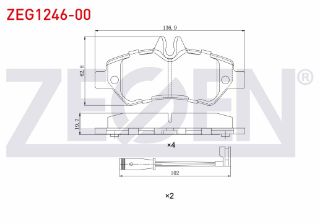 FREN BALATA ARKA FISLI MERCEDES SPRINTER 3,5T (906) 316 CDI 2006-2009/ 313 CDI 2006-2009/ 315 CDI 2006-2009/ VW CRAFTER 30-35 2.5 TDI 2006-2016/ CRAFTER 30-35 2.0 TDI 2006-2016/ resmi