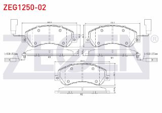 FREN BALATA ÖN FISLI FORD TRANSİT (V347) 2.4 TDCI - 3.2 TDCI (ARKADAN ITISLI) 2006-2014 / TRANSİT (V348) 2.2 TDCI - 3.2 TDCI 2006-2014 / VW AMAROK 2.0 TDI - 2.0 BITDI - 2.0 TSI 2010- resmi