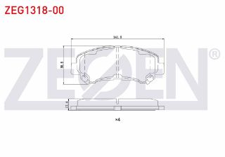 FREN BALATA ÖN NİSSAN QASHQAI (J10) 1.5 DCI 2007-2014/X-TRAİL (T31) 2.0 DCI 2007-2013/X-TRAİL (T31) 2.0İ 2007-2013/QASHQAI (J10) 2.0 DCI 2007-2014/RENAULT KOLEOS (HY) 2.0 DCI 2008-2014 resmi