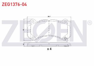 FREN BALATA ÖN İKAZLI JEEP GRAND CHEROKEE IV (WK,WK2) 3.0 CRD 2010- resmi