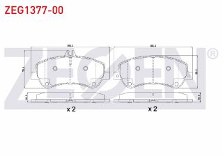 FREN BALATA ÖN MERCEDES GLK SERISI (X204) 250 CDI 2008- / 300 2008- / 350 2008-/ 200 CDI 2008-/ 320 CDI 2008- resmi