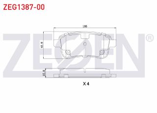 FREN BALATA ARKA 15-16 JANT RENAULT CLİO V 1.5 DCI 20-/ FLUENCE 1.5 DCI - 1.6 09-/ MEGANE III 1.5 DCI-1.9 DCI-2.0 DCI 08-15/ G. SCENİC 1.5 DCI 2009- resmi