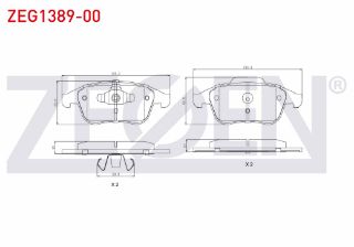 FREN BALATA ÖN RENAULT LAGUNA III (BT0/1) 2.0 DCI 2007-/ 2.0İ 16V 2007- / MEGANE III 2.0 DCI 2008-2015/ LATITUDE 1.5 DCI 2011-/ 2.0 DCI 2011-/ SCÉNIC III 1.6İ 16V 2009-/ 1.5 DCI 2009- resmi