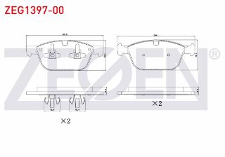 FREN BALATA ÖN VOLVO XC60 D3 2008- / XC60 2.4 D 2008- / XC60 D5 2008- / XC60 T6 2008- / XC60 2.0 T 2008- resmi