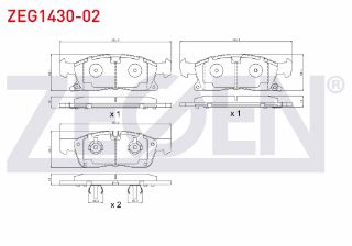 FREN BALATA ÖN İKAZLI JEEP G.CHEROKEE IV (WK,WK2) 3.0 CRD 4X4 2010- / 3.6 V6 4X4 2010- / MERCEDES M SERISI (W166) ML 250 CDI 4X4 2011- / ML 350 4X4 2011- resmi