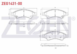 FREN BALATA ÖN İKAZLI FORD RANGER (TKE) 2.2 TDCI 4X4 2011- / RANGER (TKE) 2.5 TDCI 4X4 2011- / RANGER 3.0 TDCI 4X4 2011- /  MAZDA BT-50 2.5 CD 4X4 2006- resmi