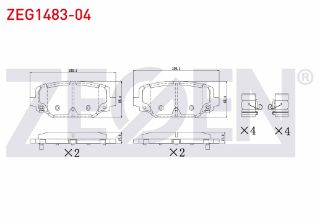 FREN BALATA ARKA İKAZLI FIAT FREEMONT (JF) 2.0 MJT 2011- / LANCİA VOYAGER MPV (RT) 2.8 CRD 2011- resmi
