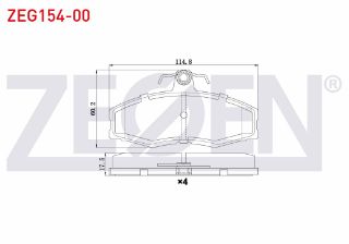 FREN BALATA ÖN SKODA FAVORIT 136 1.3 1989-1994 / FORMAN 1.3 1990-1994 / FAVORIT PİCK UP 1.3 1992-1997/ FORD SIERRA (GBC) 1.6 1982-1987 resmi