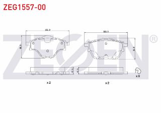 FREN BALATA ARKA CITROEN C4 PICASSO II 1.6 HDI 2013-/ C4 PICASSO II 1.6 VTI 2013-/ PEUGEOT 308 II 2.0 HDI 2014-/ 5008 II 1.6 HDI 2014- resmi
