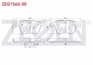 FREN BALATA ÖN İKAZLI 304 MM DİSKLER ICIN PEUGEOT 308 II 1.2 VTI - 1.2 THP - 1.6 THP - 1.6 HDI -2.0 HDI 2014- / CITROEN C4 PICASSO II 1.6 VTI - 1.6 HDI 2013- resmi