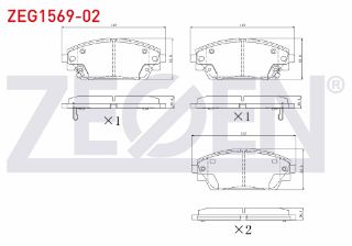 FREN BALATA ÖN İKAZLI MAZDA 3 (BM) SKYACTIVE G100 - G120 - G165 - D150 2013- resmi