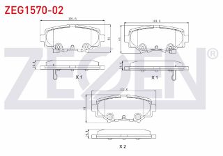 FREN BALATA ARKA İKAZLI 13.8MM MAZDA 3 (BM) SKYACTIVE G100 - G120 - G165 - D150 2013- resmi