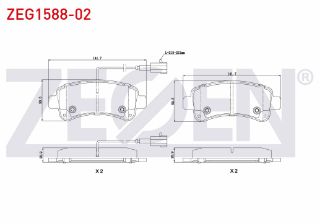 FREN BALATA ARKA CIFT FISLI FIAT DUCATO 2.0 MJT 2014- / FIAT DUCATO 2.3 MJT 2014- resmi