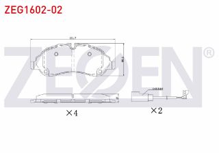 FREN BALATA FISLI ÖN FORD TRANSİT (CIFT TEKER) 2.2 TDCI 17.00MM 2014- resmi