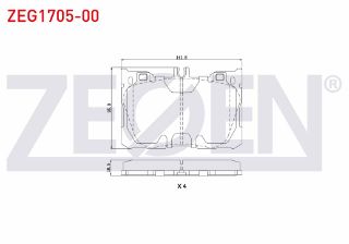 FREN BALATA ÖN MERCEDES GLC (X253) 250 2015-/ E SERISI (W213) E 300 2016- / E SERISI (W213) E 350 2016- / E SERISI (W213) E 350 2016- resmi