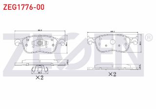 FREN BALATA ÖN FORD FİESTA VII 1.5 TDCI 2017-/ FİESTA VII 1.1 2017- / FİESTA VII 1.0 2017- resmi