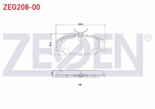 FREN BALATA ÖN RENAULT MEGANE I (BA0/1) 1.9 D 1996-2003 / LAGUNA I (B56,556) 1.6İ 1993-2001/ SAFRANE 2.0İ 1992-2000/ LAGUNA I (B56,556) 2.0İ 1993-2001/ SCENİC I (JA) 1.6İ 16V 1999-2003 resmi