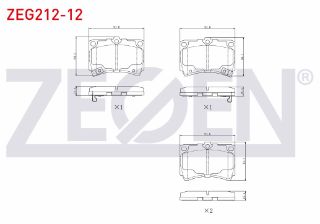 FREN BALATA ÖN İKAZLI MAZDA 323 III (BF) 1.4 1985-1991 / 1.6 1985-1991/ 323 IV (BG) 1.6İ 1989-1994/ 323 V (BA) 1.3İ 16V 1994-1998/ 323 V (BA) 1.5İ 16V 1994-1998 resmi