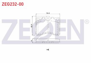 FREN BALATA ÖN DAİHATSU HI-JET I 1.0 1986-1989 / HI-JET II 1.2İ 1990- / HI-JET II 1.2İ 1990- / PİAGGİO PORTER 1.3İ 1998- resmi