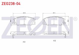 FREN BALATA ÖN İKAZLI OPEL FRONTERA A 2.0İ 1992-1998 / FRONTERA A 2.5 TDS 1992-1998 resmi