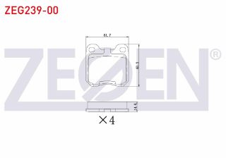 FREN BALATA ARKA OPEL VECTRA B 1.6İ 1995-2003/ VECTRA B 2.0İ 1995-2003/ VECTRA B 2.0 DTI 1995-2003/ VECTRA B 2.5 V6 1995-2003/ VECTRA B 2.0 DI 1995-2003/ OMEGA A 3.0İ 1986-1994 resmi
