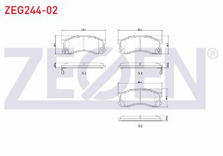 FREN BALATA ÖN İKAZLI KİA BESTA 2.2 D 1993-2003 / MAZDA E 2200 (SR2) 2.2 D 1984-2004 resmi