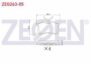 FREN BALATA ARKA GOLF V 1.4 TSI-1.6 TDI 2003-2009/BORA 1.6İ 1998-2005/PASSAT 1.9 TDI 1996-2000/MEGANE IV 1.5 DCI 2016-/FLUENCE 1.5 DCI 2009-/BERLİNGO 1.6 HDI 1996-2008/PARTNER 1.6 HDI 1996-2008 resmi
