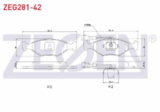 FREN BALATA ÖN FISLI FIAT PALİO 1.2İ 16V 1996-2005/ PALİO 1.4İ 1996-2005/ PALİO 1.6İ 16V 1996-2005/ ALBEA 1.2 1996-2003/ ALBEA 1.6 1996-2003/ SİENA 1.4İ 1997-2002/ SİENA 1.6İ 16V 1997-2002 resmi